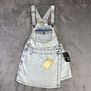 Love Trends Skort Dungaree Womens Large Denim Overalls‎ Shorts Eco-Friendly